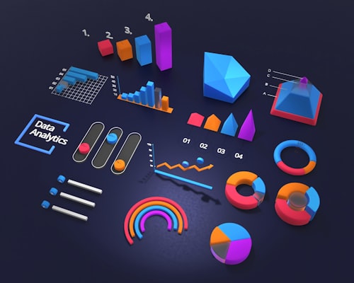 Illustration of dashboards and charts representing utility consumption data